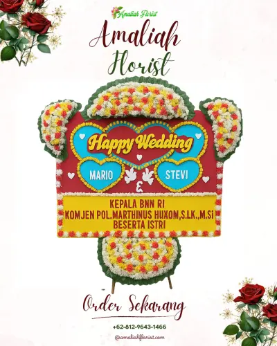 Karangan Papan Bunga Pernikahan di Lolu Selatan